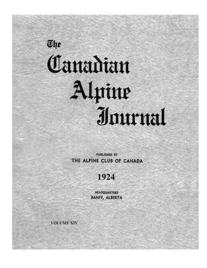 Canadian Alpine Journal 1924 cover